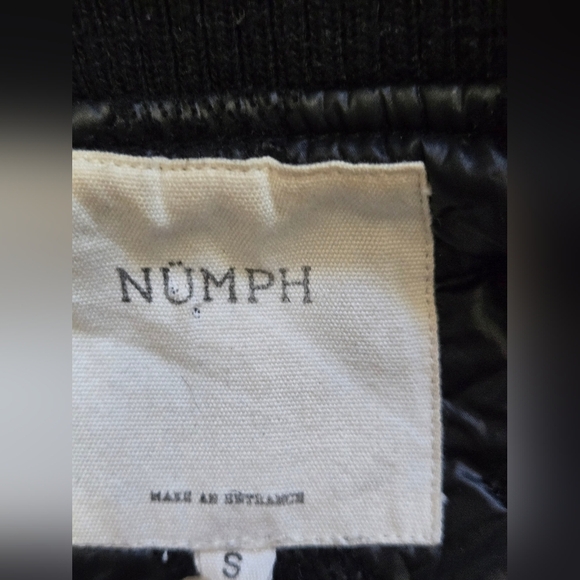 NUMPH ANTHROPOLOGIE Black Quilted Chevron Jacket. Size Small - Picture 10 of 12